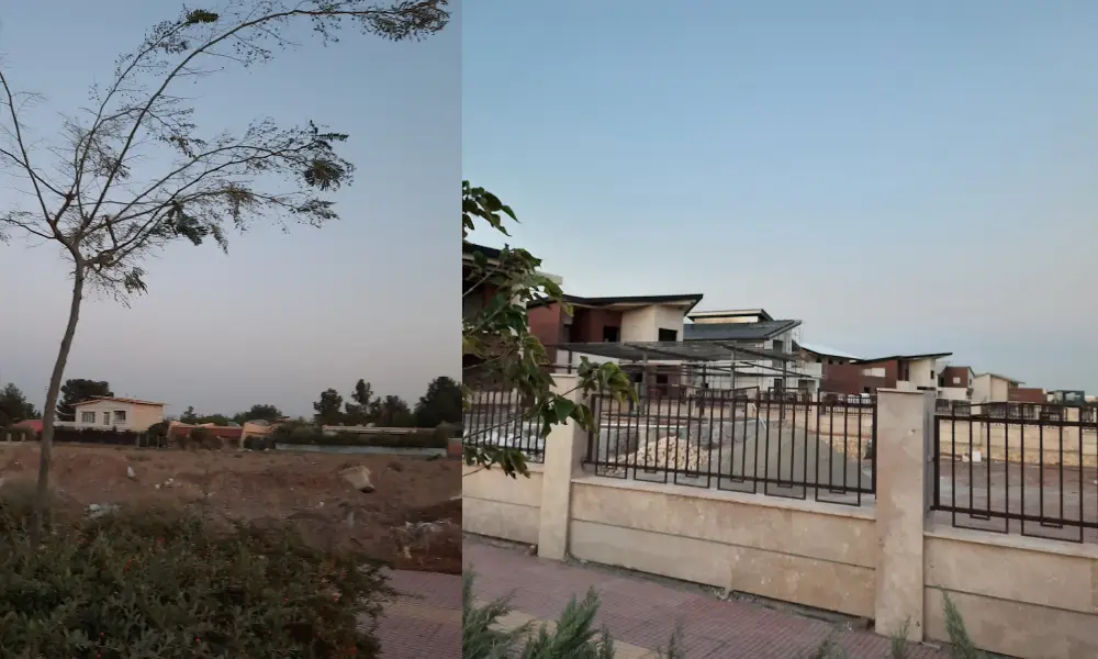 نماس بیرونی ساختمان های شهرک خانه