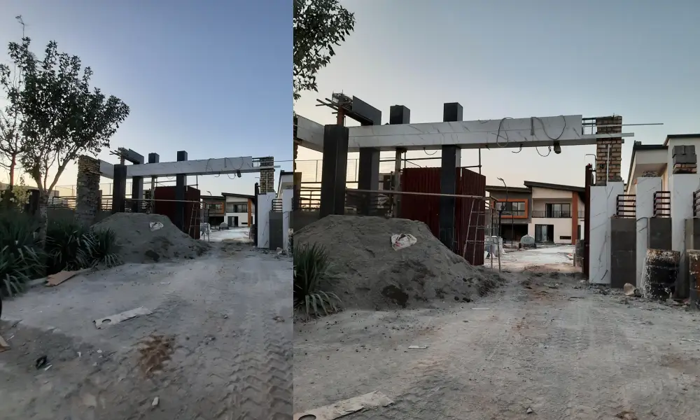 ساختمان های نیمه کاره در شهرک خانه